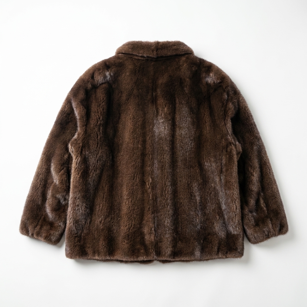 Women's Natural Brown Velvet Mink Fur Jacket view 2